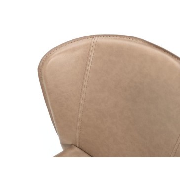 Stones Σπάστε την καρέκλα ντυμένη με απομίμηση δέρματος | kasa-store