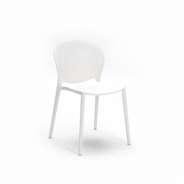 chaise spot stones blanche pour intérieur et extérieur