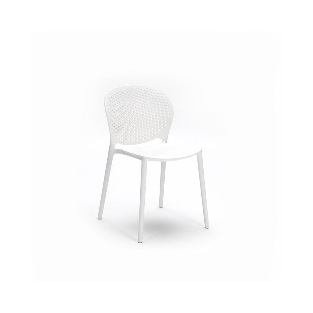 chaise spot stones blanche pour intérieur et extérieur
