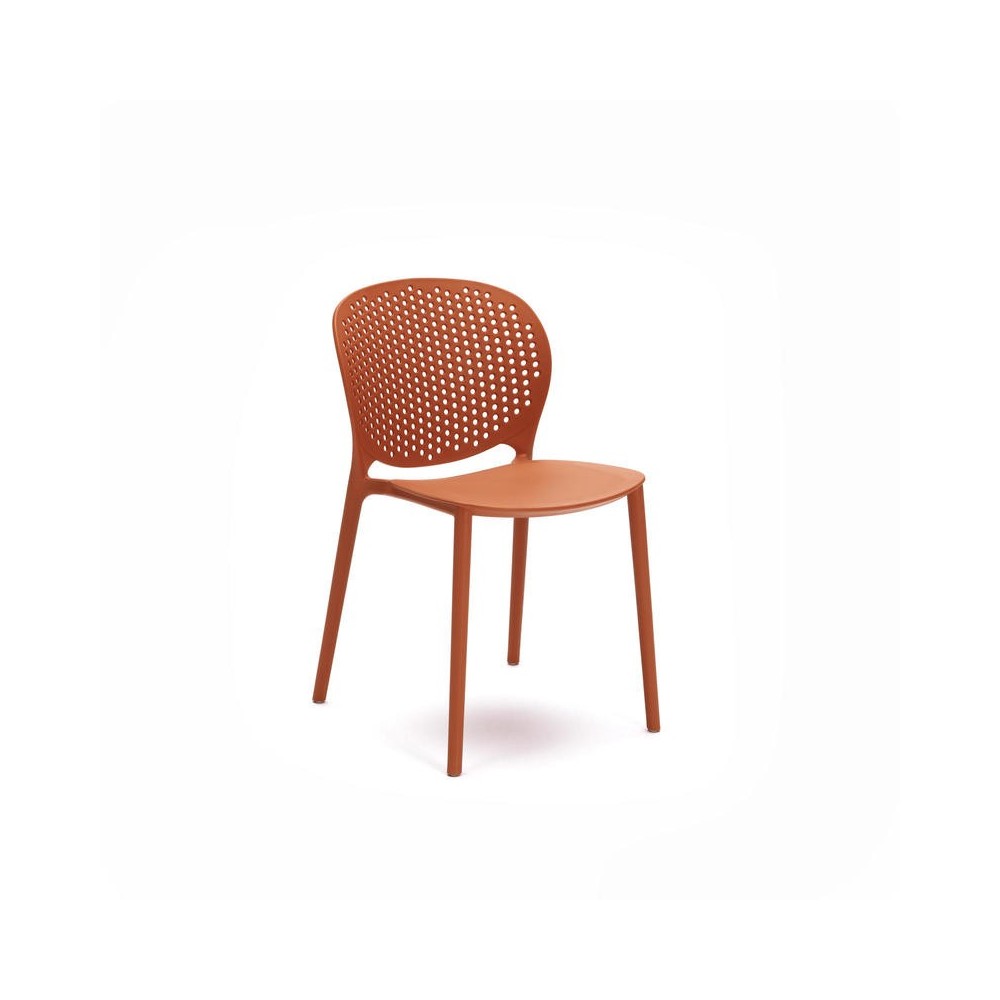 chaise spot stones orange en polypropylène