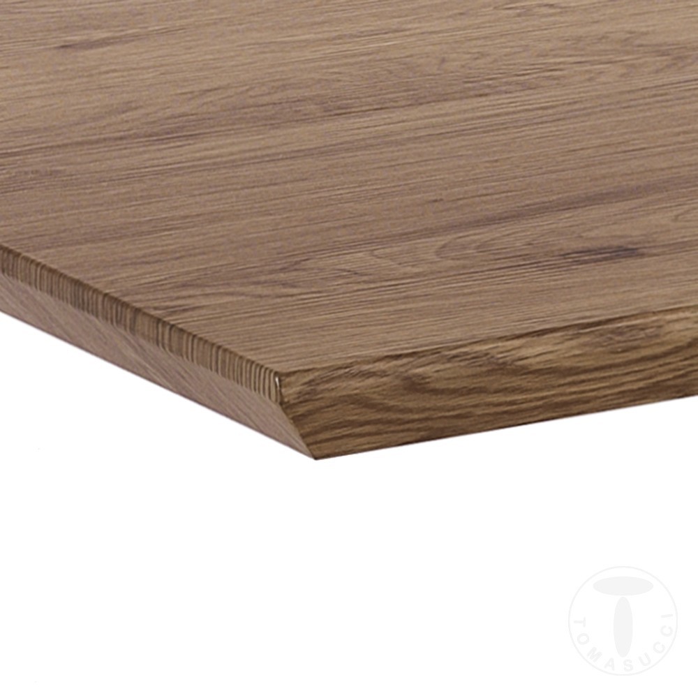 Emme Tisch von Tomasucci mit Metallstruktur und Holzplatte