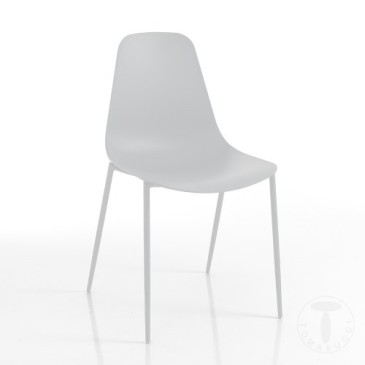 Conjunto de 4 cadeiras Tomasucci Oslo para interior e exterior em dois acabamentos diferentes com ou sem braços