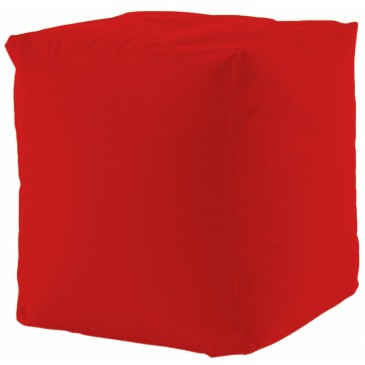 Pouf Sacco Cube imperméable pour l'extérieur avec tissu World Cities