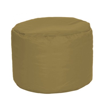 Pouf rond étanche à sac cylindrique pour usage intérieur et extérieur également en tissu urbain