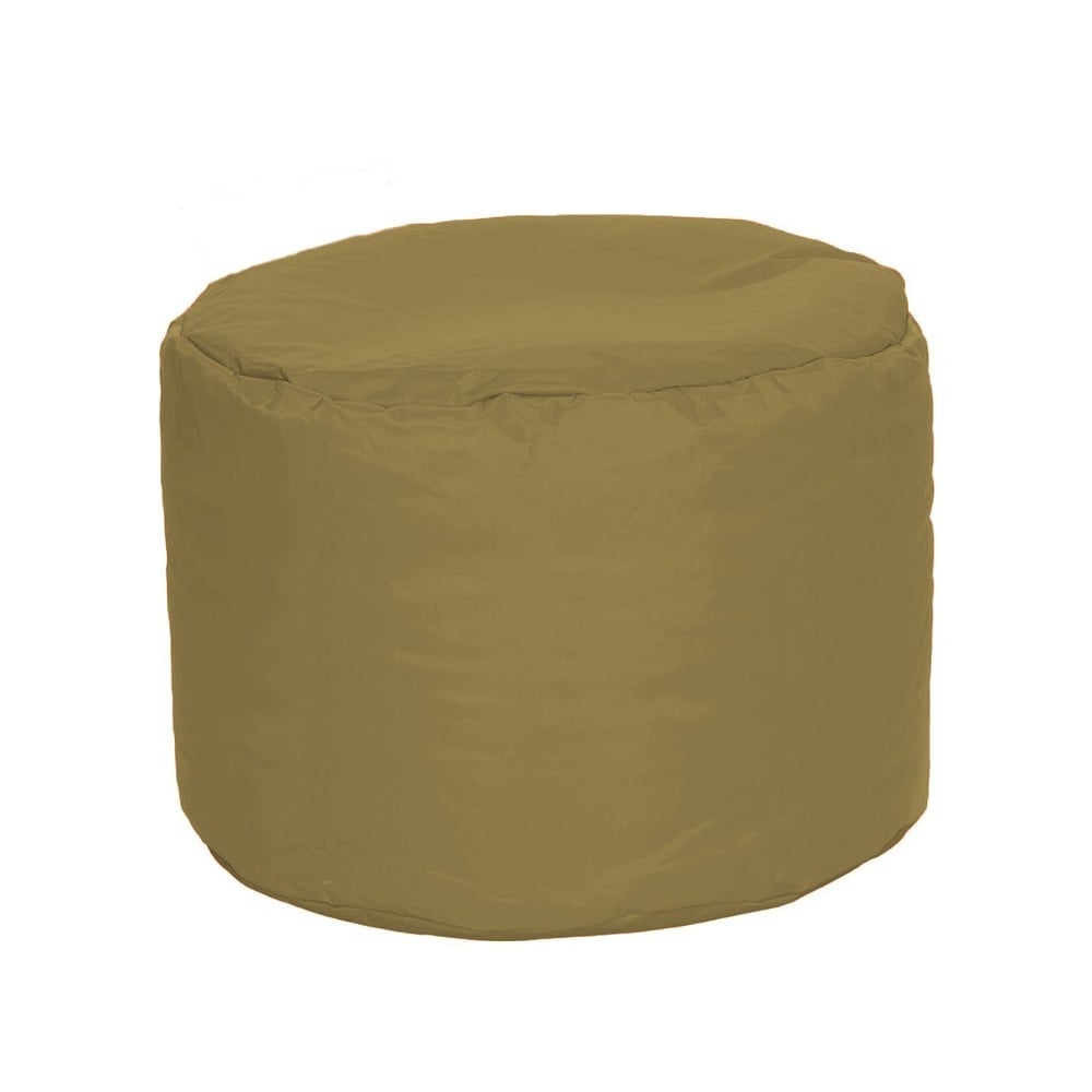 Waterproof round cylinder pouf for inside and outside also in city fabric