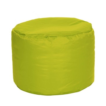Pouf rond étanche à sac cylindrique pour usage intérieur et extérieur également en tissu urbain