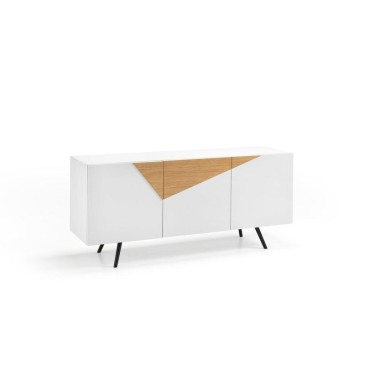 stones ginger white contoured sideboard