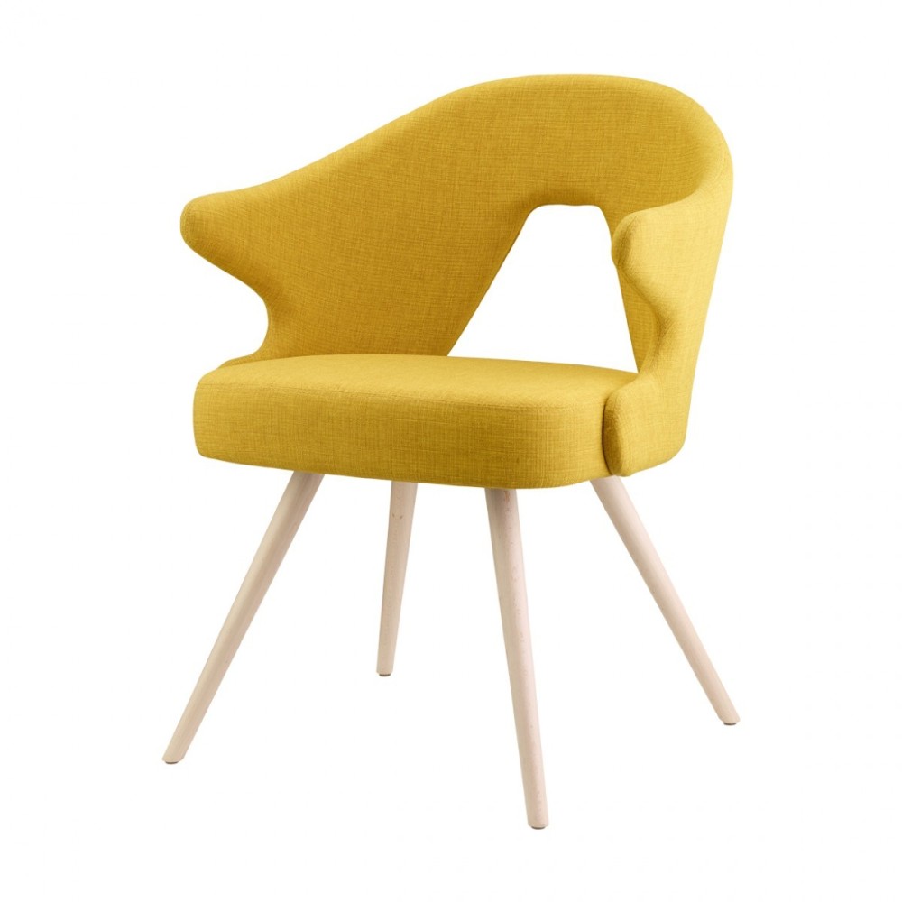 You Scab Design yellow armchair with armrests