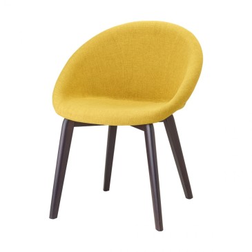 Natural Giulia Pop scab yellow contoured armchair
