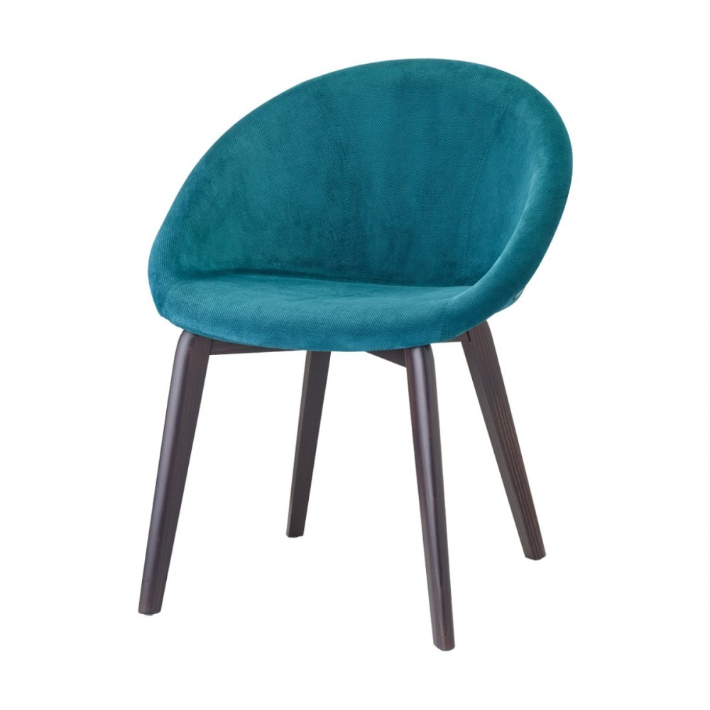 Natuurlijke Giulia Pop schurft blauwe fauteuil