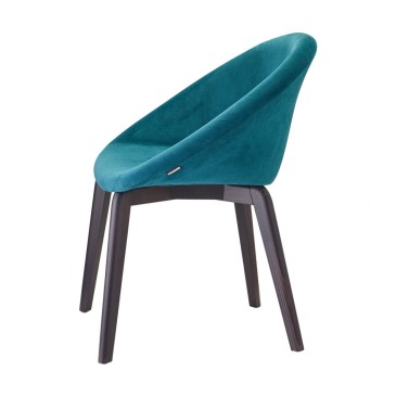 Natural Giulia Pop scab blue armchair with backrest