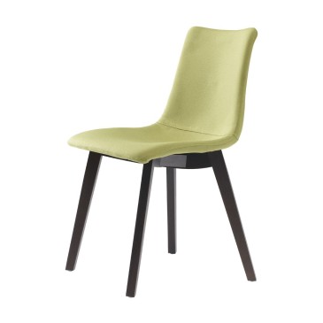 Conjunto de 2 sillas Scab Design Natural Zebra Pop con estructura de madera maciza y carcasa de policarbonato
