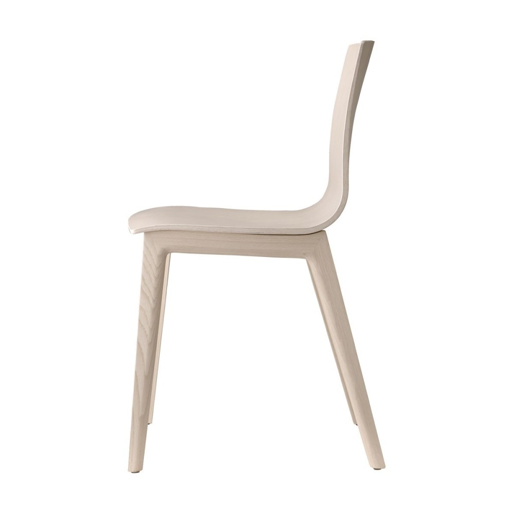 Smilla chair by Scab in bleached beech, side