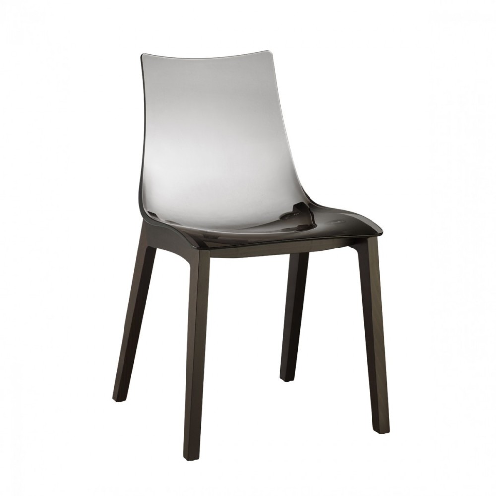 Natural Zebra Antishock chair with smoked shell, side view