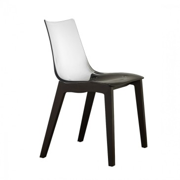 Natural Zebra Antishock chair with smoked shell, side view