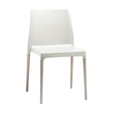 Natural Chloè chair by Scab white without armrests