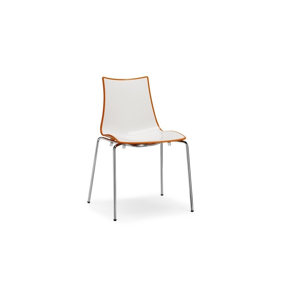 Zebra Bicolor orange chair by Scab
