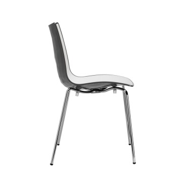 Zebra Bicolor black chair, side view by Scab