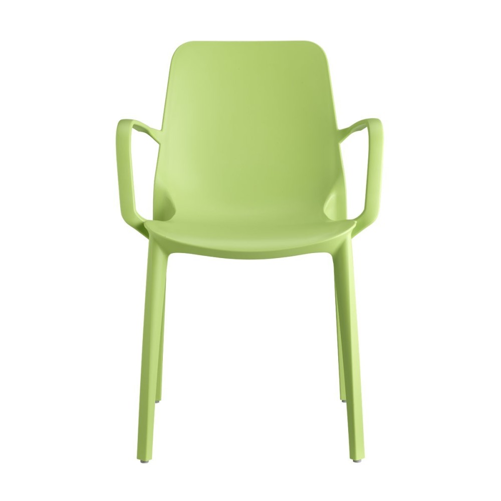 Ginevra green outdoor chair by Scab with armrests