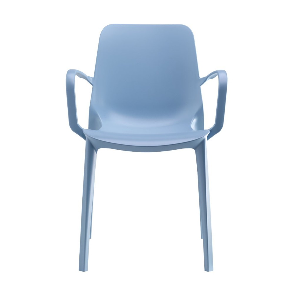 Ginevra hellblauer Stuhl von Scab mit Armlehnen