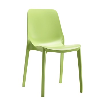 Scab Design Ginevra σετ 6 ντιζάιν καρέκλες για εσωτερικούς και εξωτερικούς χώρους από τεχνοπολυμερές