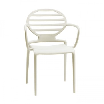 Juego de 4 sillas de exterior e interior Cokka fabricadas en tecnopolímero disponible en varios colores