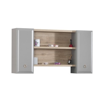 Luna shelves for wooden desks with slow closing doors