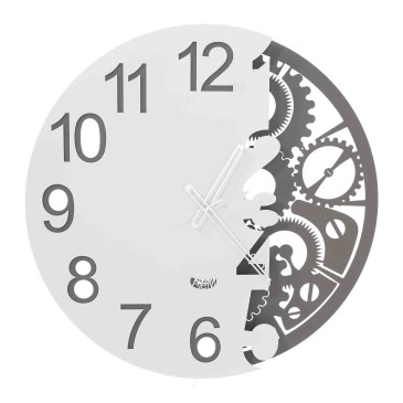 Relógio de parede Meccano completo disponível em dois acabamentos diferentes