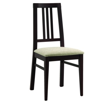Cadeira de madeira Ada com estofamento sólido feita inteiramente na Itália