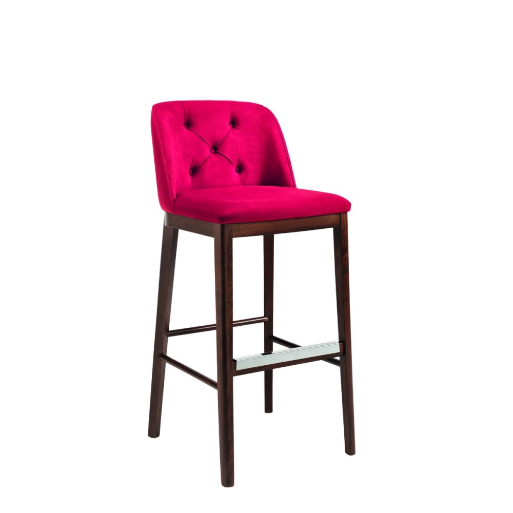 Allison stool with wooden frame and upholstered in fabric