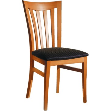Anna ensemble de 2 chaises en bois massif recouvertes de tissu adaptées aux salons ou aux cuisines