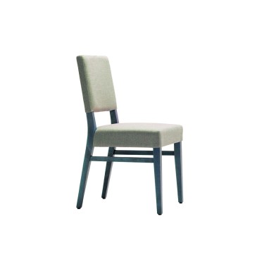 Doren Σετ 2 καρέκλες από μασίφ ξύλο με υφασμάτινο κάλυμμα που πλένεται