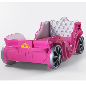 Princess 90X190 autobed in ABS verkrijgbaar in roze kleur