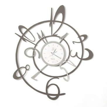 New George clock by Arti e Mestieri slate and aluminum
