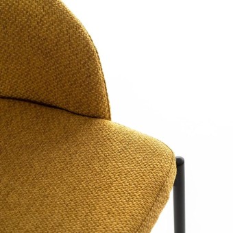 stones greta yellow chair with armrest