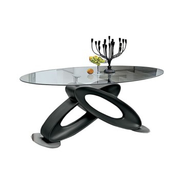 Zielpunktfinsternis schwarzer ovaler Tisch