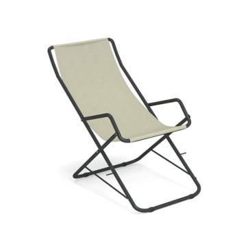 Bahama deckchair by Emu in steel available in many finishes