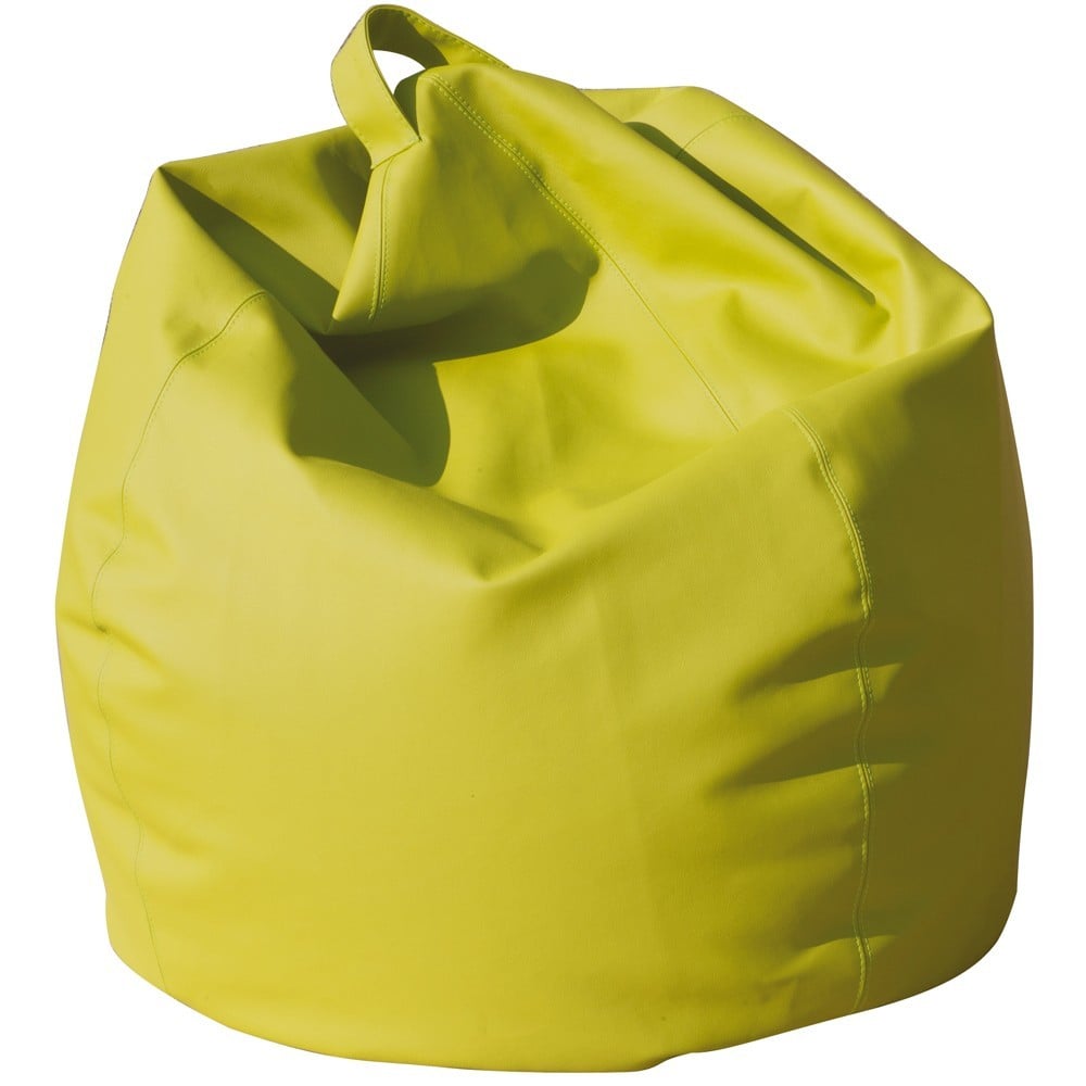 Maxi poltrona sacco pouf grande in ecopelle con sfere in polietirene completamente sfoderabile 