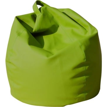 Maxi Poltrona sacco pouf grande 12 colori diversi in ecopelle con sfere in polietirene completamente sfoderabile