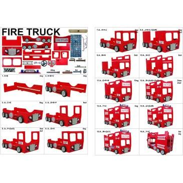 Bunk bed FIRE TRUCK DOUBLE