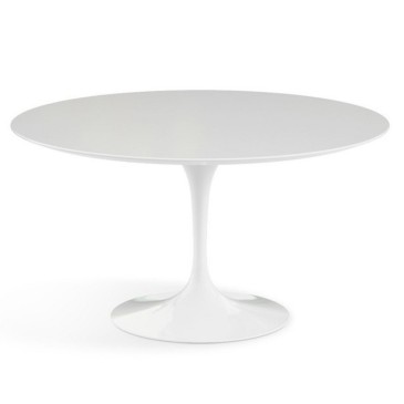 Réédition de la table à manger Tulip d'Eero Saarinen en stratifié, carrare ou marquinia