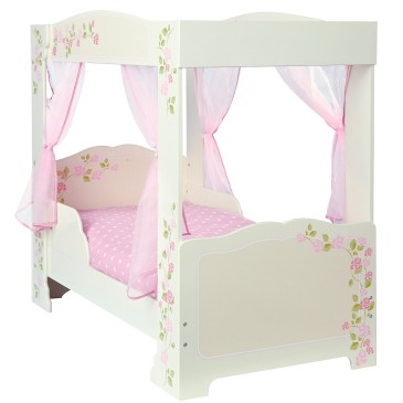Canopy bed in wood for girls of excellent shape and resistance