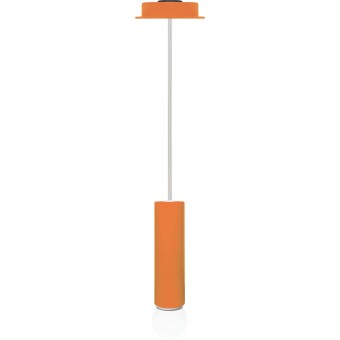 Lámpara de suspensión en tubular redondo diam. 5 cm con lámpara E 27 no incluida
