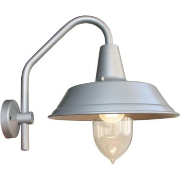 Lámpara de pared en acero galvanizado con lámpara de protección máxima de 100 vatios IP 44