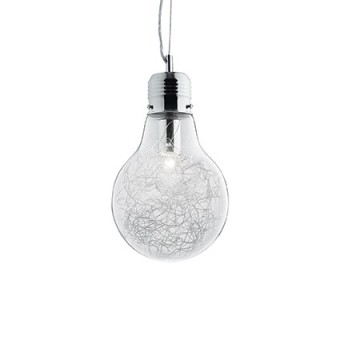 Hanglamp Luce Max in de vorm van een lamp met structuur in metaal en geblazen glas verkrijgbaar in meerdere uitvoeringen