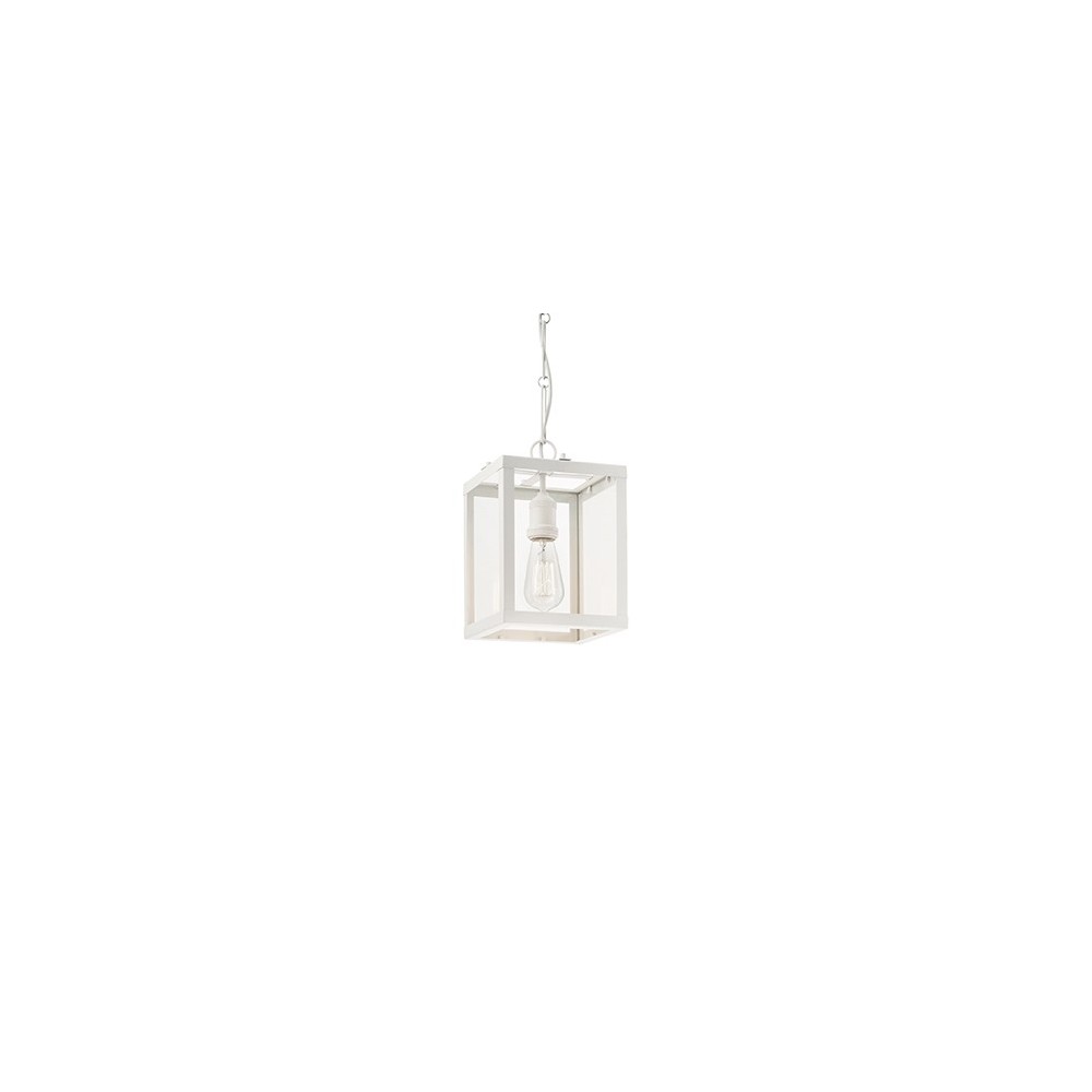 Lampe à suspension Igor avec structure en métal peint en blanc ou noir disponible en 3 tailles