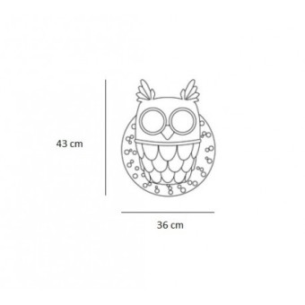Ti Vedo wall lamp in owl-shaped matt white ceramic with 2 E27 lamps