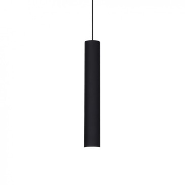 Look pendant lamp in black metal with GU 10 lamp of 28 watts