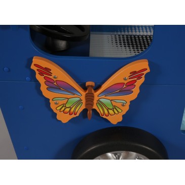 plastiko happy bed bus blauwe vlinder