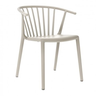 Woody outdoor chair in stackable polypropylene available in several colors